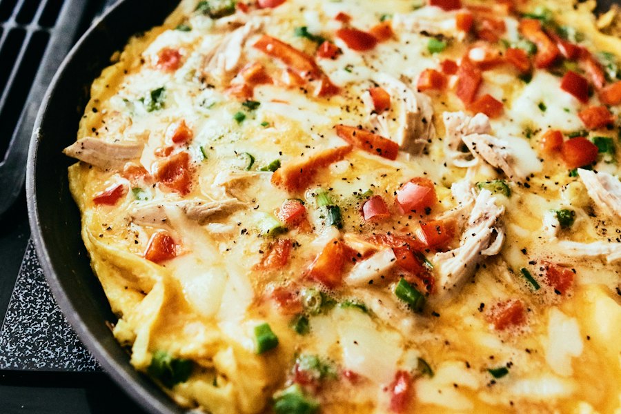 Spaghetti omelette